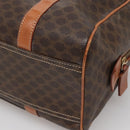 CELINE Macadam Canvas Hand Bag PVC Leather Brown Gold Auth 142031-16