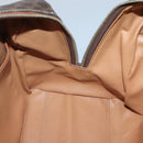 CELINE Macadam Canvas Hand Bag PVC Leather Brown Gold Auth 142031-20