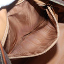 CELINE Macadam Canvas Hand Bag PVC Leather Brown Gold Auth 142031-11