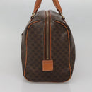 CELINE Macadam Canvas Hand Bag PVC Leather Brown Gold Auth 142031-4