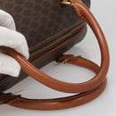 CELINE Macadam Canvas Hand Bag PVC Leather Brown Gold Auth 142031-7