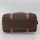 CELINE Macadam Canvas Hand Bag PVC Leather Brown Gold Auth 142031-5