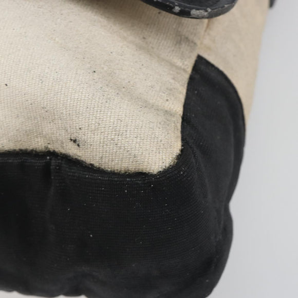 CHANEL Sports Matelasse Umhängetasche Canvas Weiß Silber CC Auth 142035