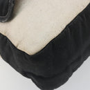 CHANEL Sports Matelasse Umhängetasche Canvas Weiß Silber CC Auth 142035-14