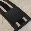 CHANEL Sports Matelasse Shoulder Bag Canvas White Silver CC Auth 142035-14