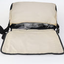 CHANEL Sports Matelasse Shoulder Bag Canvas White Silver CC Auth 142035-16