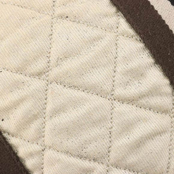 CHANEL Sports Matelasse Umhängetasche Canvas Weiß Silber CC Auth 142035