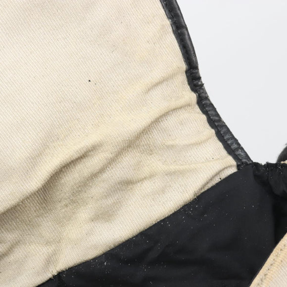 CHANEL Sports Matelasse Umhängetasche Canvas Weiß Silber CC Auth 142035