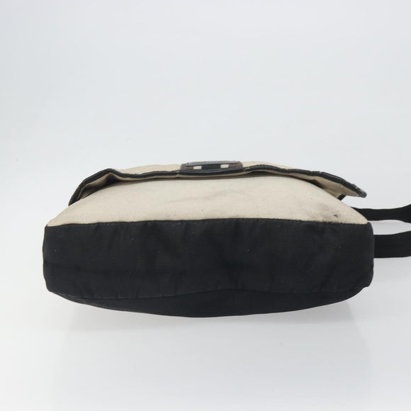 CHANEL Sports Matelasse Umhängetasche Canvas Weiß Silber CC Auth 142035