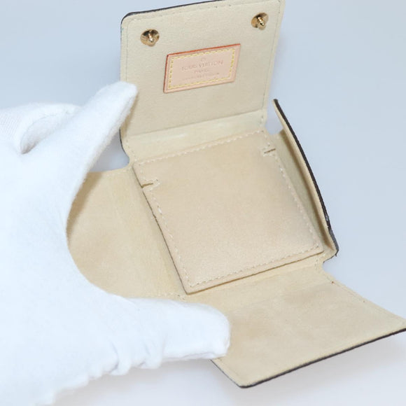 LOUIS VUITTON Monogram Jewelry Case Jewelry Box LV Auth 142037