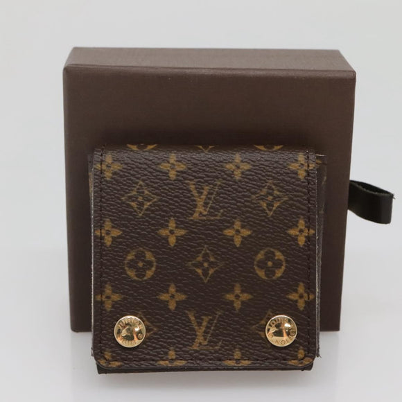 LOUIS VUITTON Monogram Jewelry Case Jewelry Box LV Auth 142037