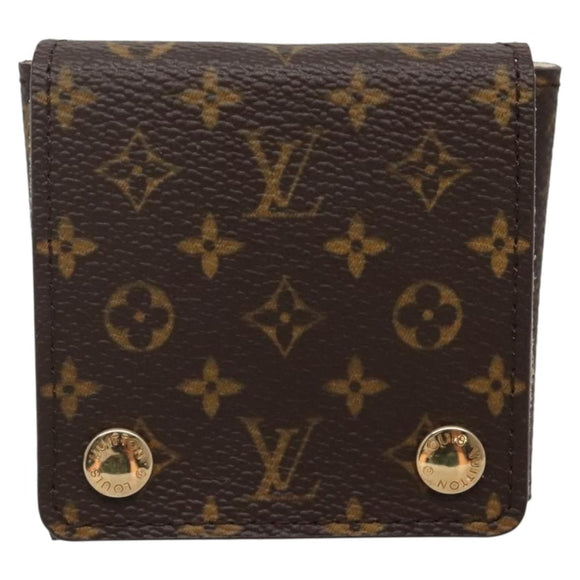 LOUIS VUITTON Monogram Jewelry Case Jewelry Box LV Auth 142037