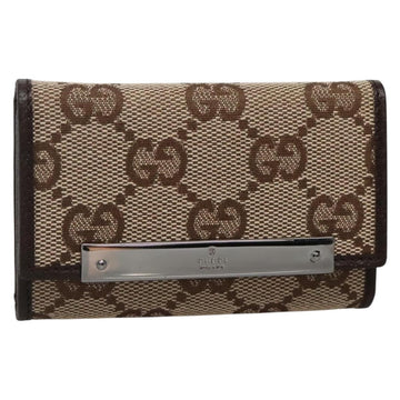 GUCCI GG Canvas Key Case Beige 127048 1147 Auth 142039V