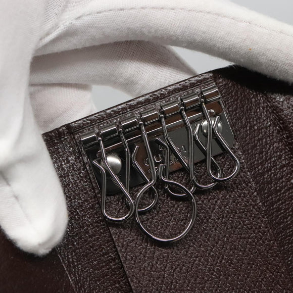 GUCCI GG Canvas Key Case Beige 127048 1147 Auth 142039V