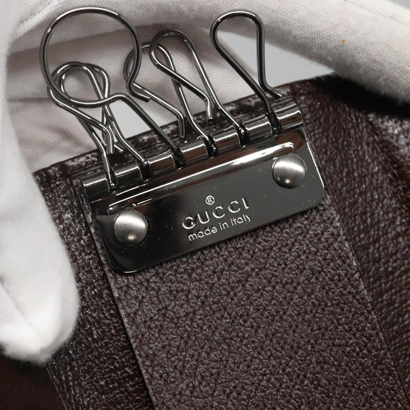 GUCCI GG Canvas Key Case Beige 127048 1147 Auth 142039V