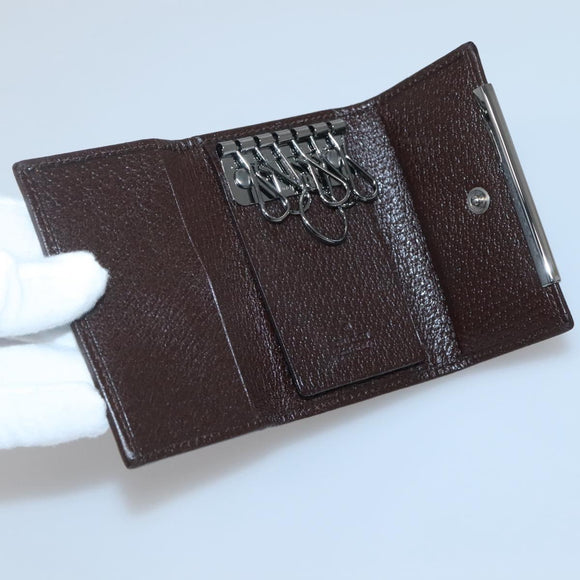 GUCCI GG Canvas Key Case Beige 127048 1147 Auth 142039V