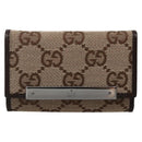 GUCCI GG Canvas Key Case Beige 127048 1147 Auth 142039V-13