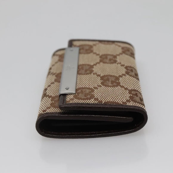 GUCCI GG Canvas Key Case Beige 127048 1147 Auth 142039V