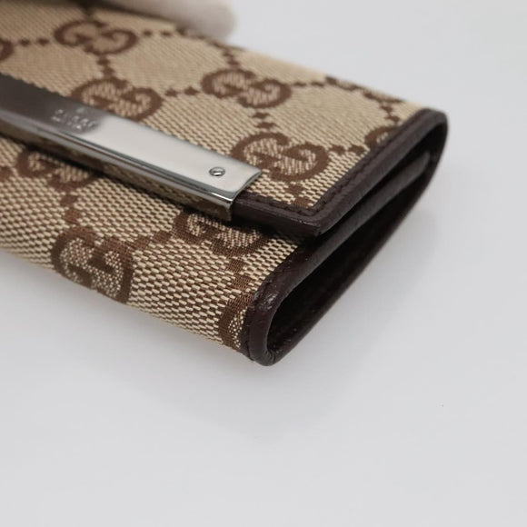 GUCCI GG Canvas Key Case Beige 127048 1147 Auth 142039V