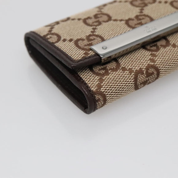 GUCCI GG Canvas Key Case Beige 127048 1147 Auth 142039V