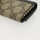 GUCCI GG Supreme GG Marmont Key Case PVC Beige Black 456118 0416 Auth 142046-16