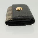 GUCCI GG Supreme GG Marmont Key Case PVC Beige Black 456118 0416 Auth 142046-3