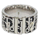 Christian Dior Trotter Ring metal Silver Auth 142048-2