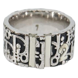 Christian Dior Trotter Ring metal Silver Auth 142048 - 0