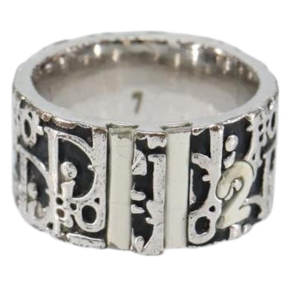 Christian Dior Trotter Ring metal Silver Auth 142048