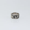 Christian Dior Trotter Ring metal Silver Auth 142048-4