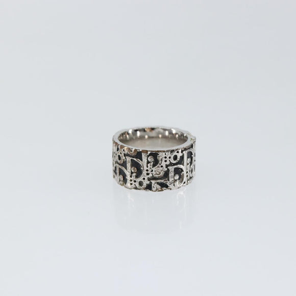 Christian Dior Trotter Ring metal Silver Auth 142048