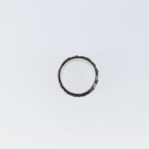 Christian Dior Trotter Ring metal Silver Auth 142048