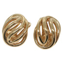 Christian Dior Earring Metal Gold Auth 142049-1