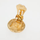 Christian Dior Earring Metal Gold Black Auth 142050-5