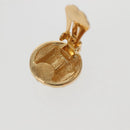 Christian Dior Earring Metal Gold Black Auth 142050-9