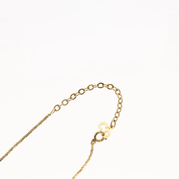 Christian Dior Necklace Metal Gold Tone Auth 142052