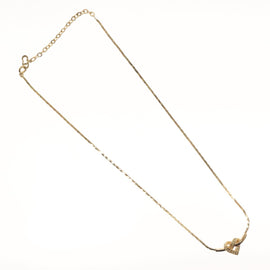 Christian Dior Necklace Metal Gold Tone Auth 142052 - 0