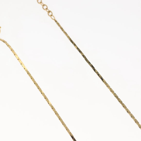 Christian Dior Necklace Metal Gold Tone Auth 142052