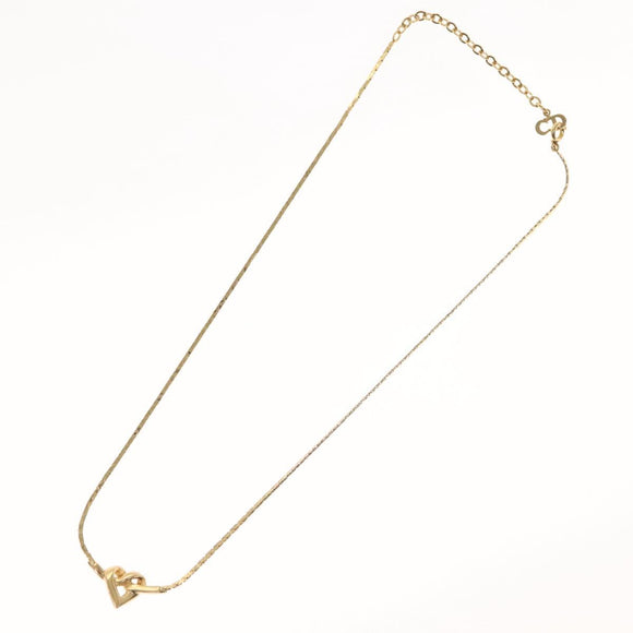 Christian Dior Necklace Metal Gold Tone Auth 142052