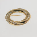 Christian Dior Brooch Metal Gold Auth 142053-2