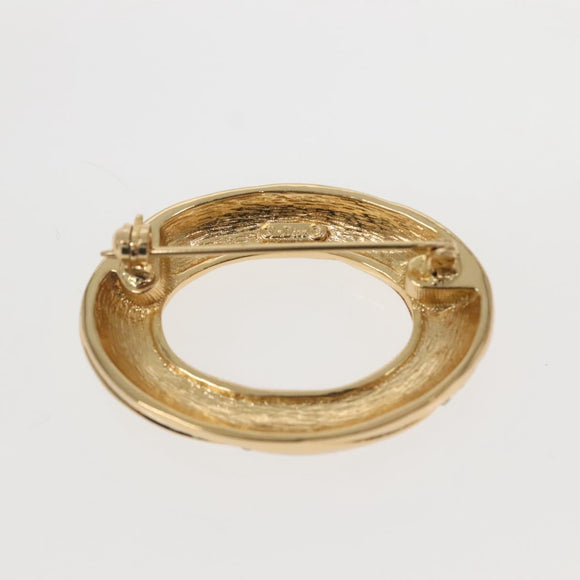 Christian Dior Brooch Metal Gold Auth 142053