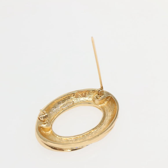 Christian Dior Brooch Metal Gold Auth 142053
