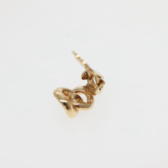 Christian Dior Earring Metal Gold Auth 142054