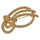 Christian Dior Brooch Metal Gold Auth 142055-1