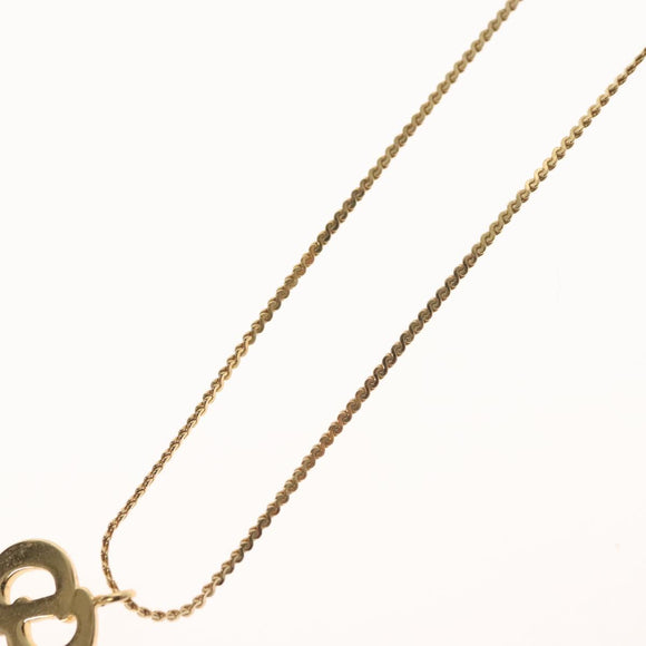 Christian Dior Necklace Metal Gold Tone Auth 142057
