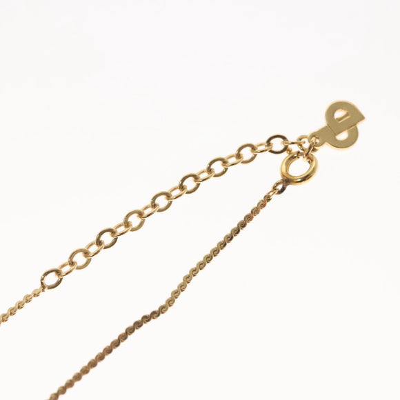 Christian Dior Necklace Metal Gold Tone Auth 142057