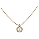 Christian Dior Necklace Metal Gold Tone Auth 142058-1