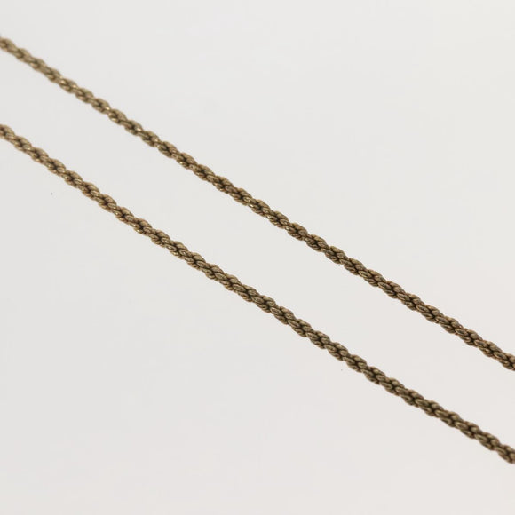 Christian Dior Necklace Metal Gold Tone Auth 142058