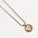 Christian Dior Necklace Metal Gold Tone Auth 142058-3