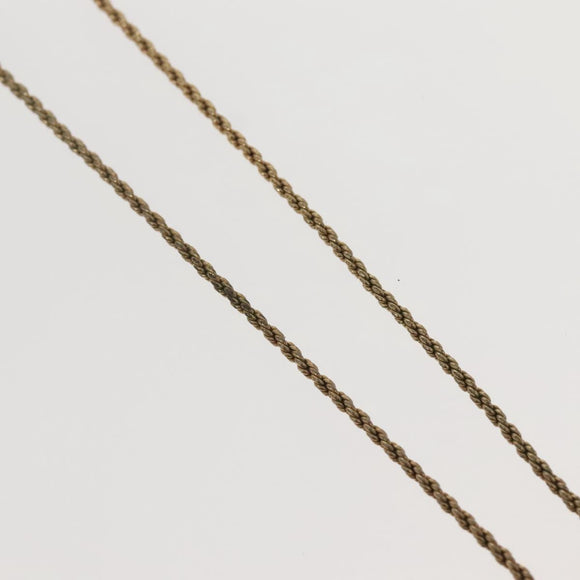 Christian Dior Necklace Metal Gold Tone Auth 142058